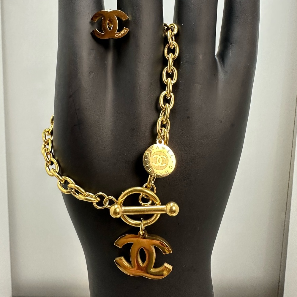 SOLD!!! Classic CC Gold Tone Bracelet Set